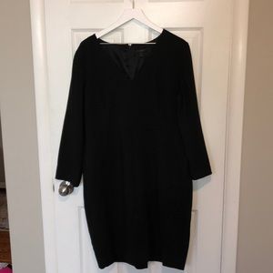 J. Crew basic black suiting dress